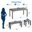 Ensemble de salle à manger 6 personnes avec deux bancs longs et deux bancs courts-746919469-746919458-771248274