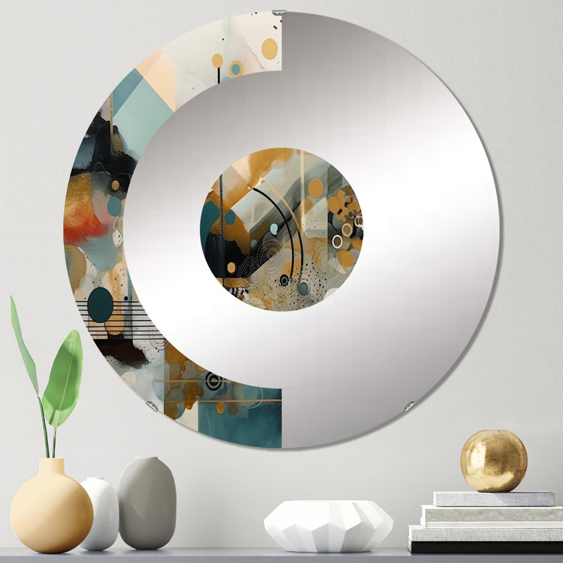 Bueford - Miroir mural demi-cercle, 23,6 po x 23,6 po