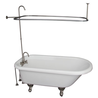 67 " L x 29.5 " W Freestanding and Mounting / Installation Required Soaking Acrylic Bathtub with Faucet