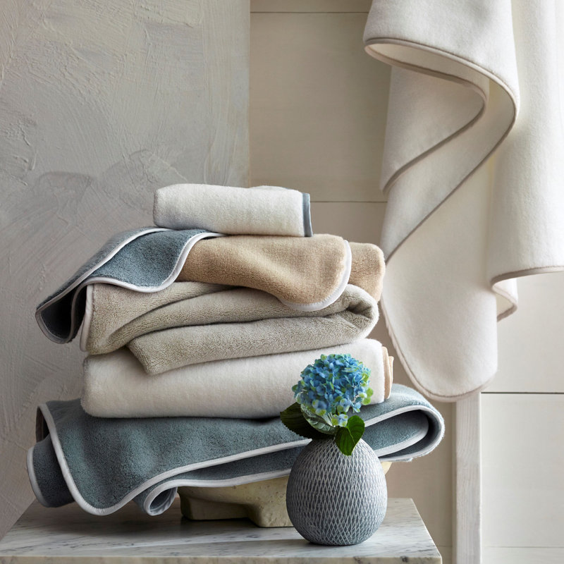 Bodrum Turkish Cotton Bath Towel, White/Ivory