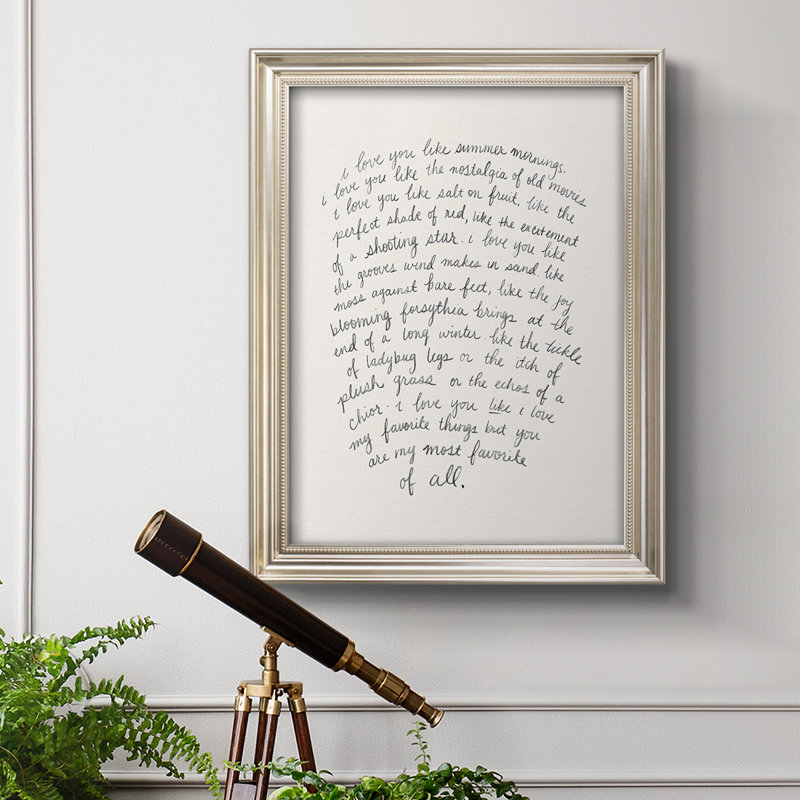Lettre à un amoureux I - reproduction d'art sur toile, L 23 po x H 32 po