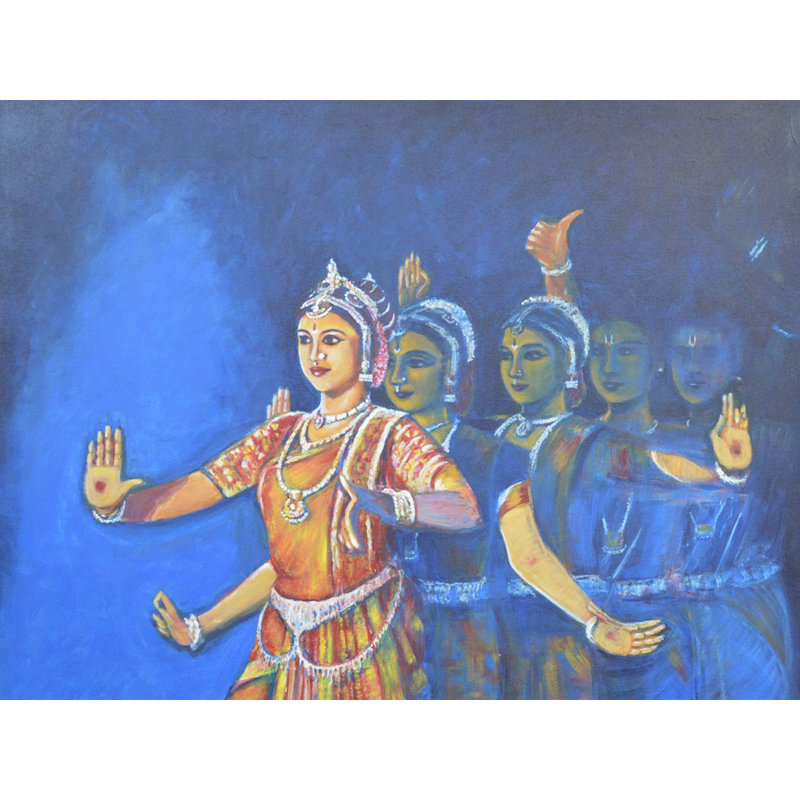 Mahishasur Mardini | Acrylique sur toile | Par Usha Shantharam