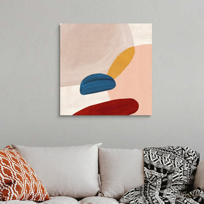 " Pink Pebbles II " by Eva Watts Painting Print