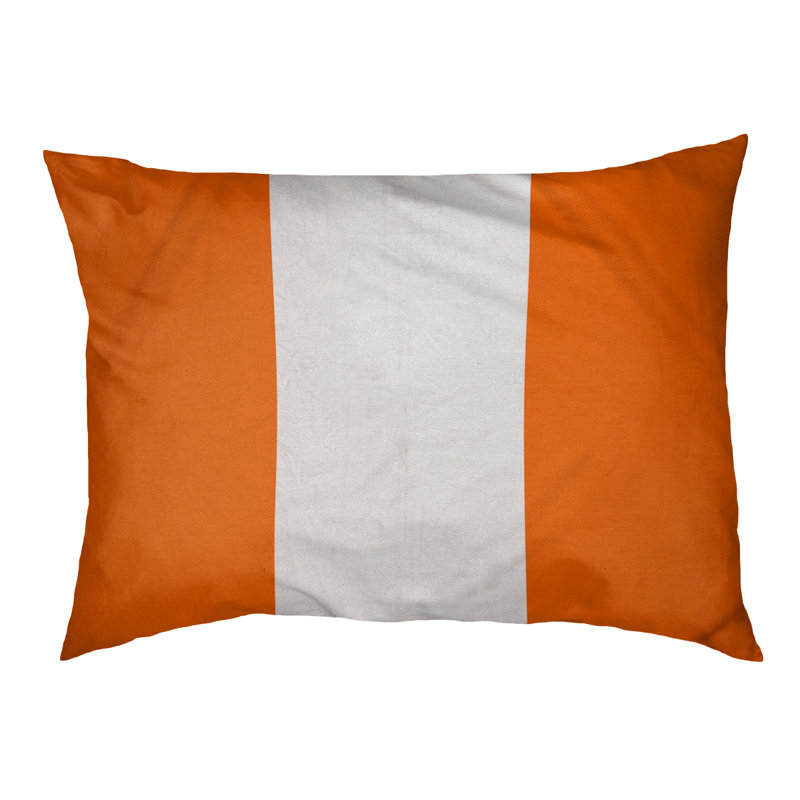 Coussin extérieur Oklahoma, Rouge-orange / blanc / rouge-orange, Très grand (l 50 po x P 40 po x H 17 po)