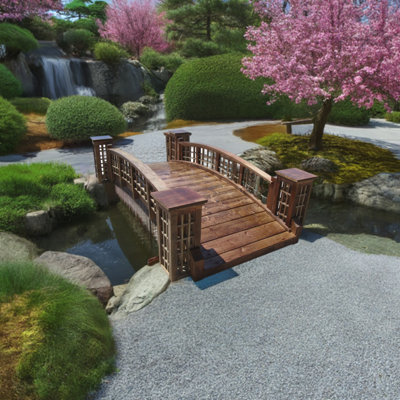 Trellis Wood Garden Bridge