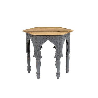 Godmanchester Solid Wood Abstract End Table