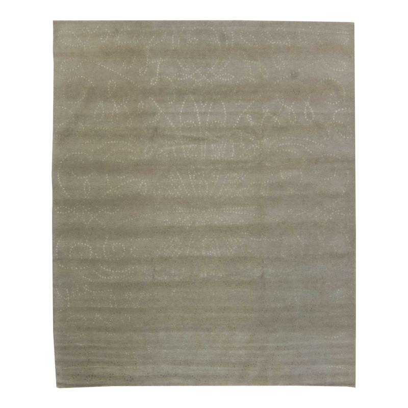 Tiara Floral Area Rug in Gold/Gray, Rectangle 2' x 3'