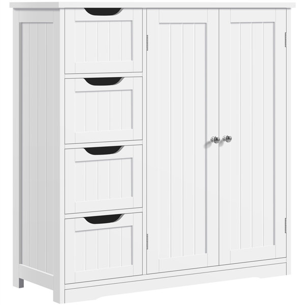 Holtby 11.8 W x 32.3 H x 11.8 D Freestanding Bathroom Cabinet Sand & Stable