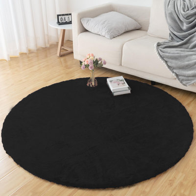 Tapis rond en alliber avec envers antidérapant