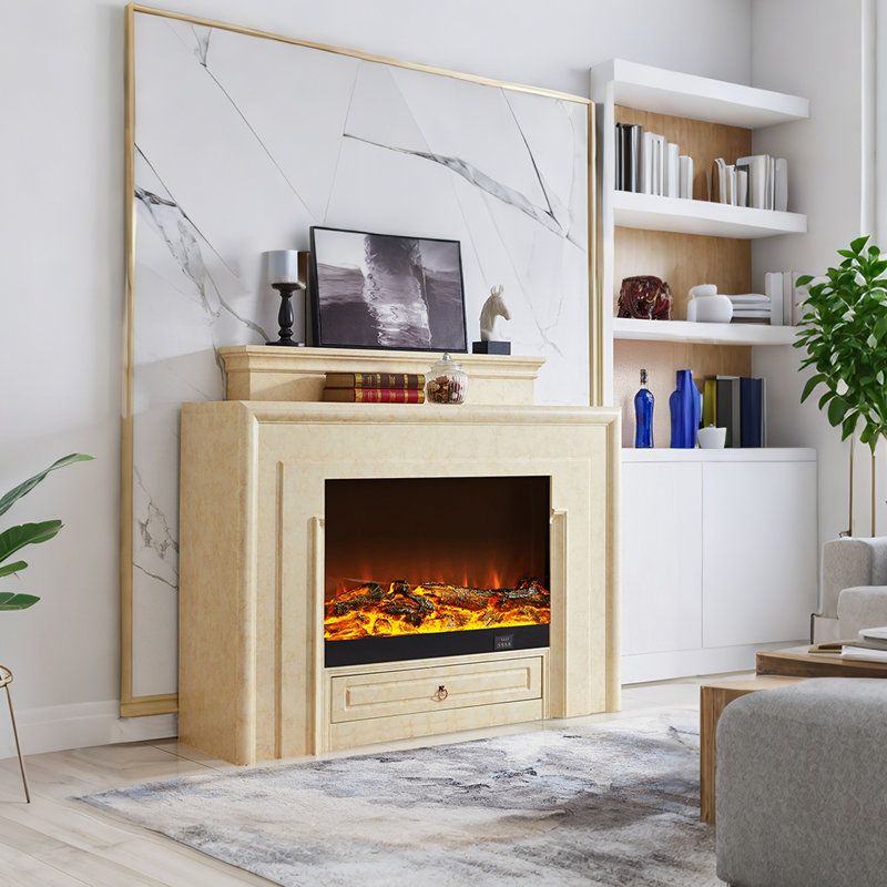 Foyer électrique simple 59,06 "jaune, Jaune