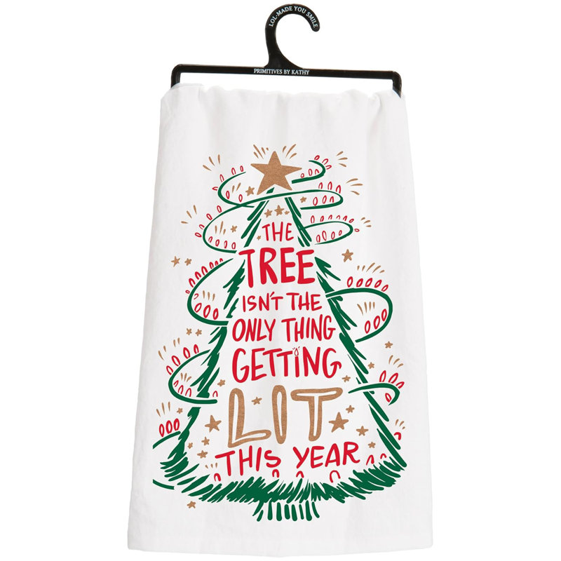  Only Thing Getting Lit This Year Kitchen Towel - 28" X 28"