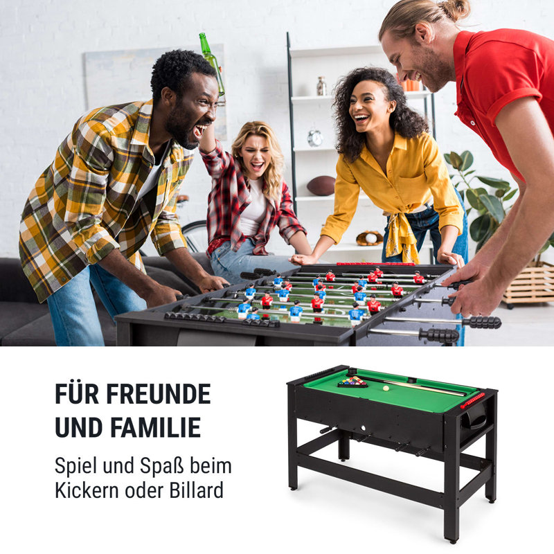 60 L 2 Game Rotating Multi Game Table, Black