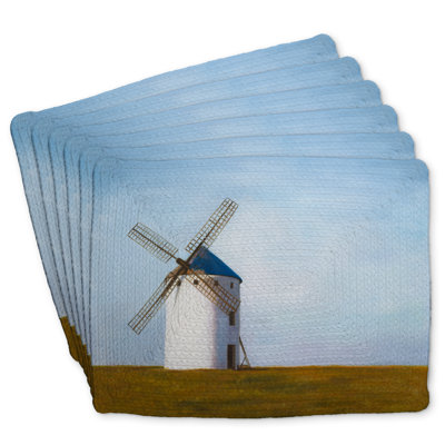Big Windmill Braided Polyester Kibbe Set of 6 - Home Decor