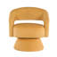Chaise moderne rotative à 360 degrés en velours côtelé jaune, structure en bois massif, assise confortable pour le mobilier de bureau-1667596384