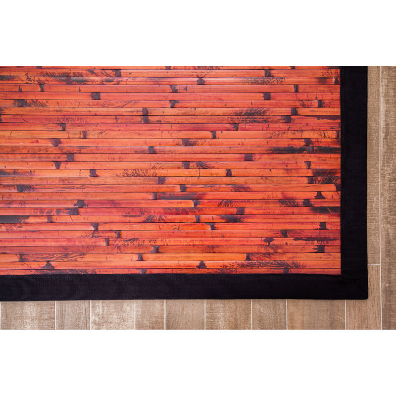 Govinda Handmade Bamboo Slat/Seagrass Area Rug, Rectangle 6' x 9'