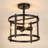 Ifill 4-Light Black Semi Flush Mount Ceiling Light