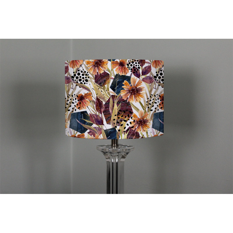 Cotton Drum Lamp Shade ( Uno ), 22cm H x 25cm W x 25cm D