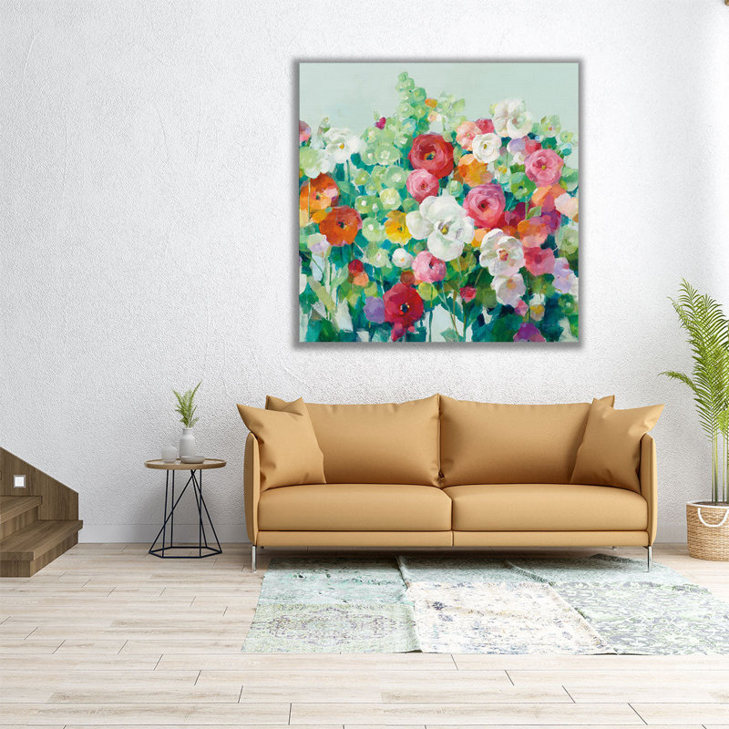 «June Beauties Pale Blue», reproduction d'art sur toile, H 12 po x l 12 po