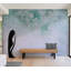 Adhésif mural pelez et collez - composition florale turquoise clair-1670594309