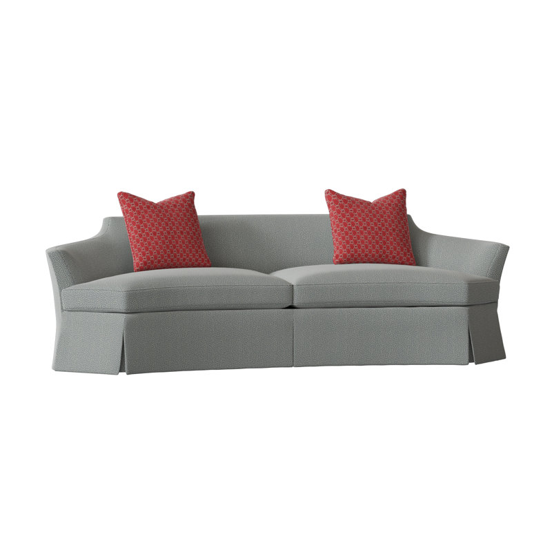 Cee Zee Sofa, Maya Cyan, Adobe Rust
