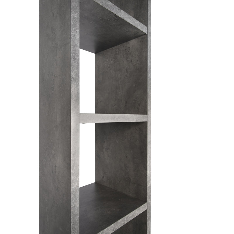 Pombal Standard Bookcase, 224cm H x 40cm W, Concrete