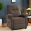 Fauteuils inclinables chauffants à massage, fauteuil moderne en chenille brun pour la maison