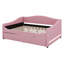 Full Size Upholstered Daybed With Light And Trundle-1320641501