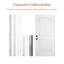 Porte d'entrée extérieure pré-montée 36 po x 80 po à 2 panneaux avec porte d'entrée intérieure en fibre de verre apprêtée-114892668-114892669