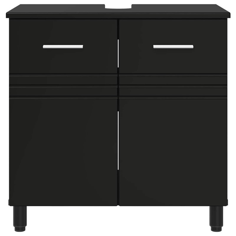 60 mm Single Double Bathroom Vanity Base, Black