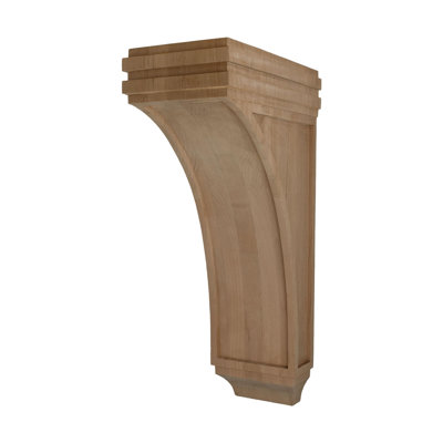 Corbeau de 7 po x 22 po en bois d'aulne nord-américain massif non fini 7 "X 22" Corbel