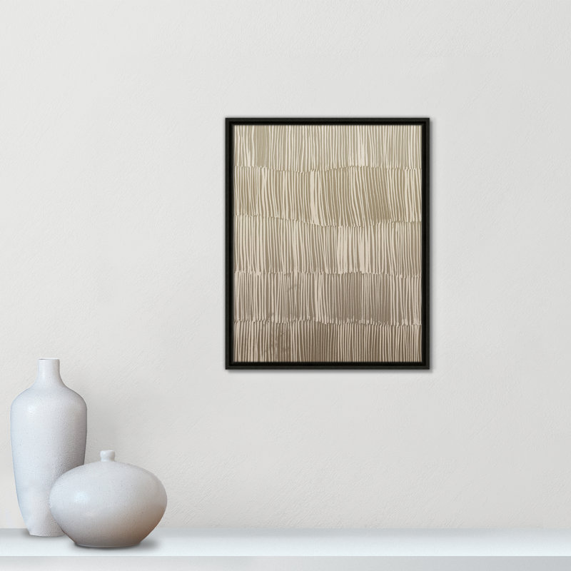 Linear Calm I Print par , H 21,5 po x l 17,5 po, Flottant espresso