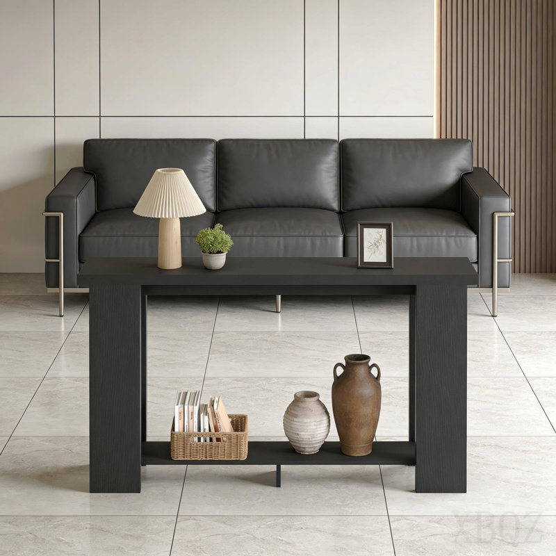 Modern Behind-Couch Table,Narrow Entryway Table,Console Table,Side Table, Black