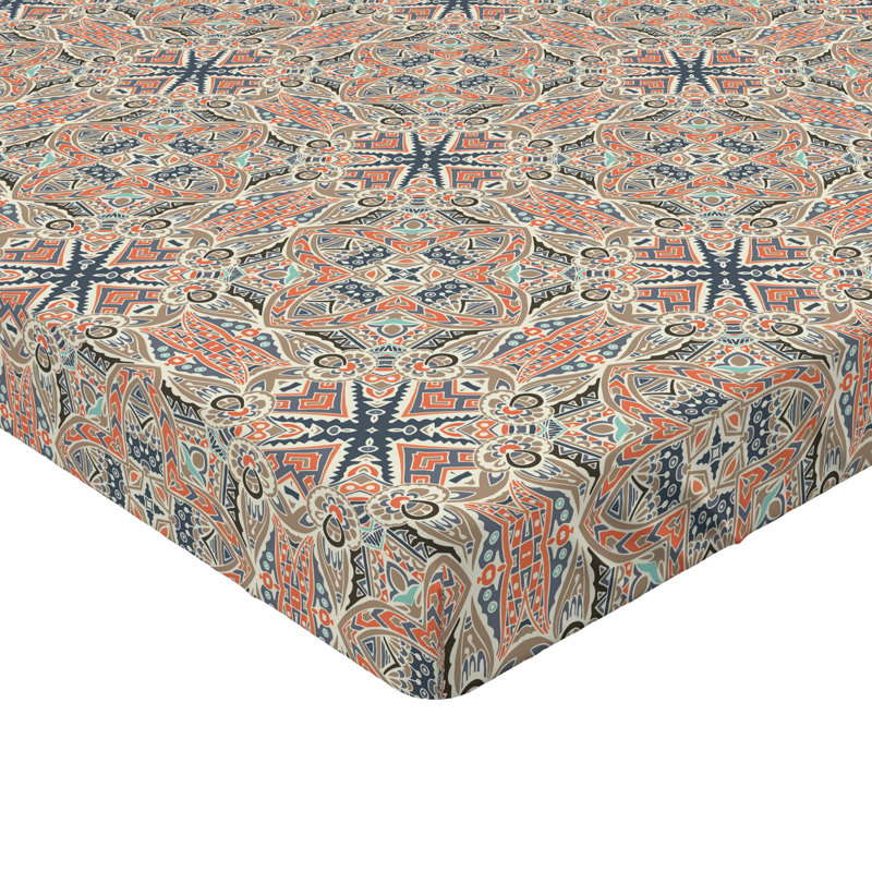 Drap-housse Ambesonne, Cacao, orange, ardoise, bleu / abstrait, Drap-housse de taille double