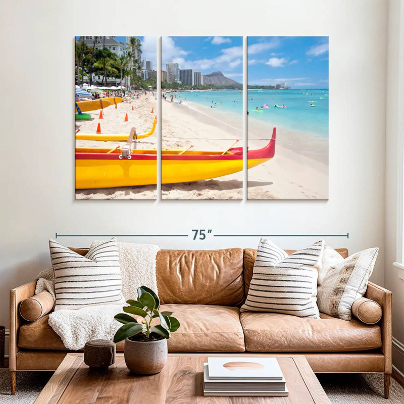 Gillard Waikiki Beach Boats, 32" H x 50" W