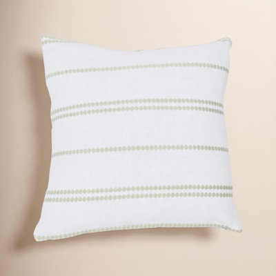 Hudie Striped Cotton Throw Pillow