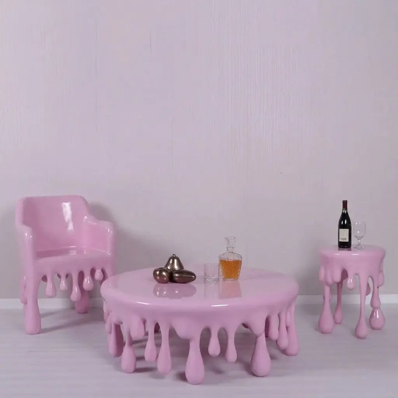 Statue de table d'appoint qui fond, Rose