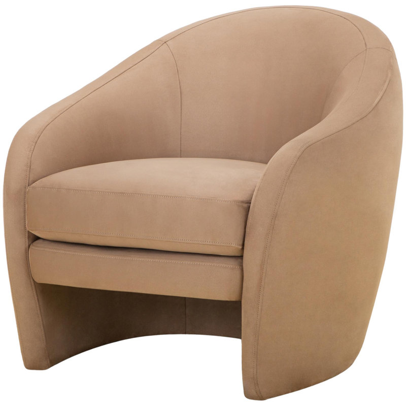 Fauteuil d'appoint Conan, Polyester brun clair Hatcher