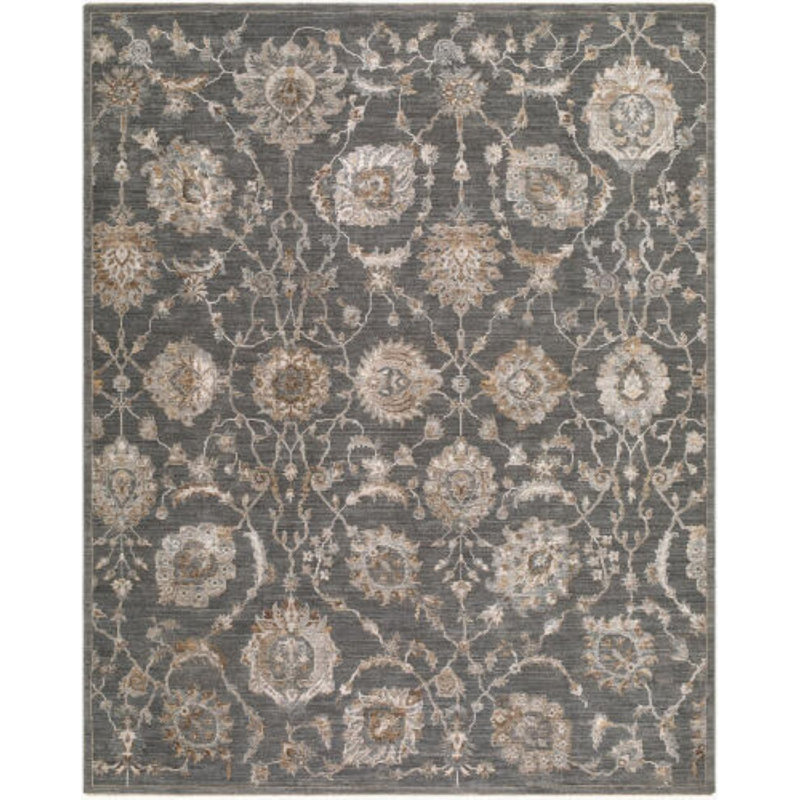 Lyncoln Machine Woven Rug, Runner 2'7" x 10', Charcoal