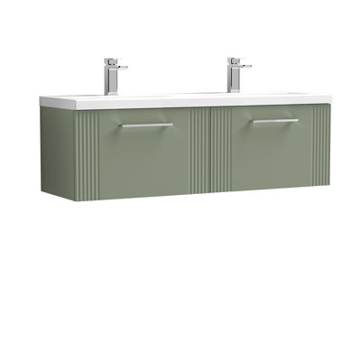 Deco 1205mm Double Bathroom Vanity with Integrated Vitreous China Basin