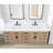 Caorle 84" Resin Double Vanity Top with Sink and 6 Faucet Holes