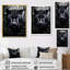 «Black White Panther», motifs contrastants sur toile-91382371-91382367