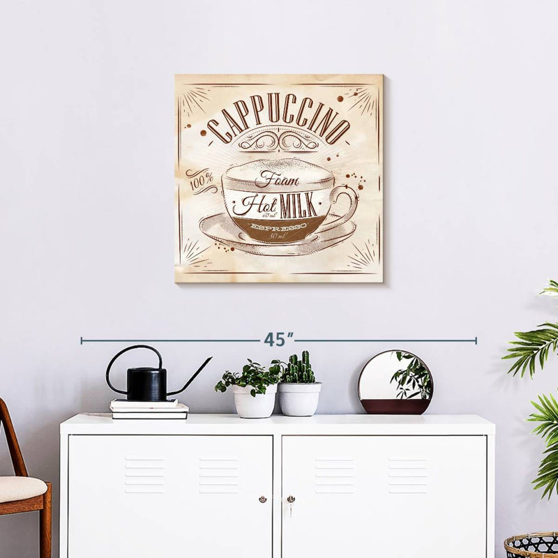 Affiche murale Khylige Cappuccino Cafe, H 24 po x l 24 po