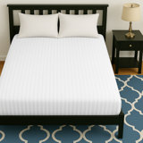 Shaneca Microfiber Striped Fitted Sheet - Ultra-Soft, Fade-Resistant, Deep Pocket Fit