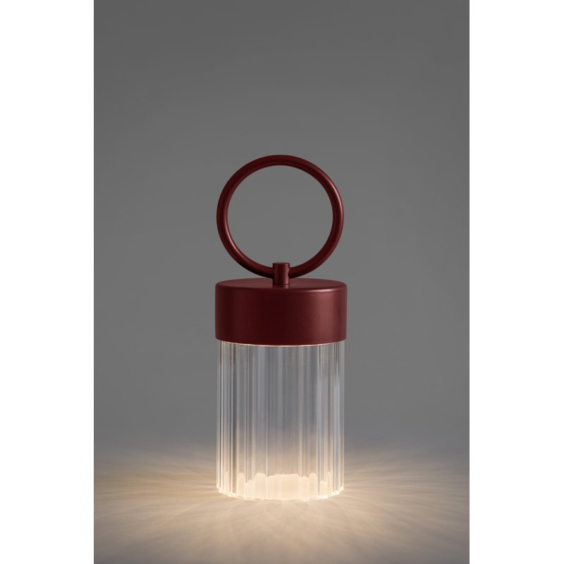Claretta Battery Lamp, Dark Red