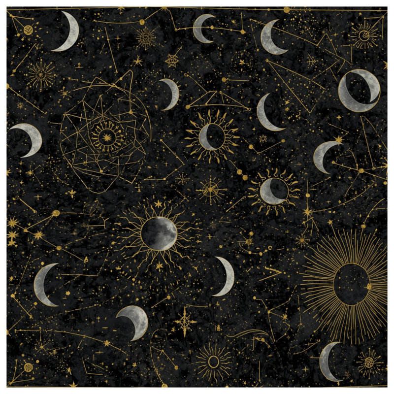 Tapis de bain Celestial Sun Moon Constellations, 24in W x 17in L