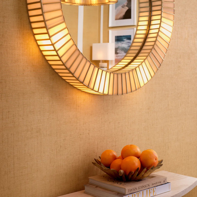Mirror Monari With Light Antique Brass Finish