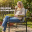 Metal, Sling Outdoor Bench