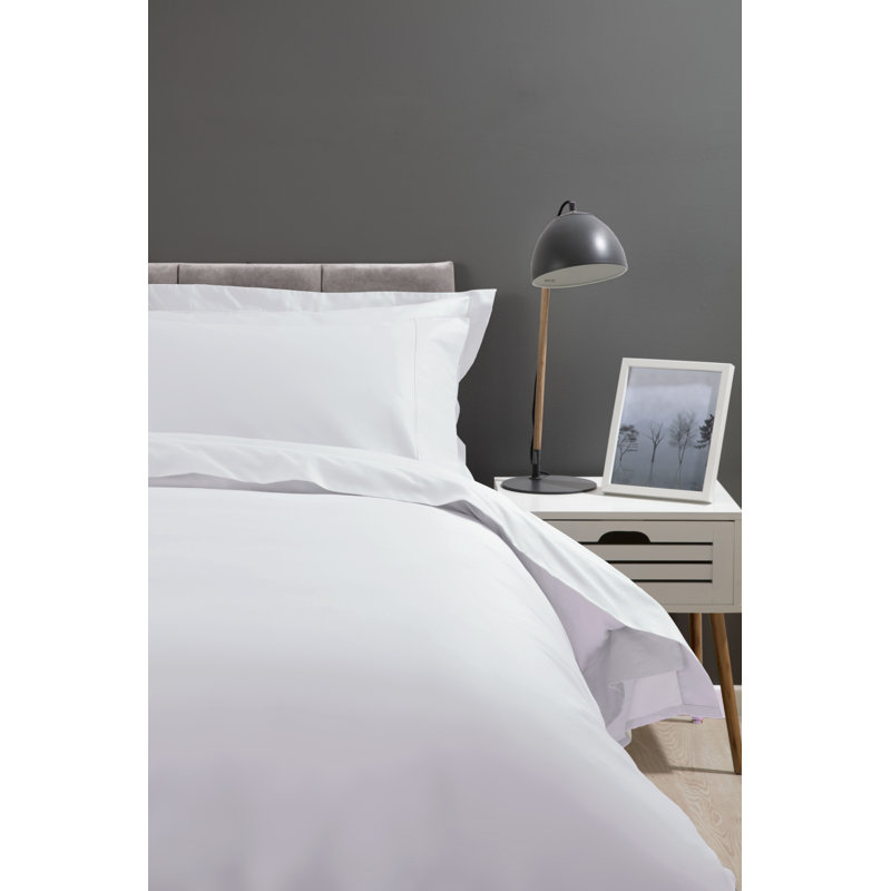 Plain Dye 400 TC Egyptian-Quality Cotton Sateen, White