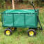 Chariot de jardin robuste avec clôture surélevée et poignée amovible pour une utilisation polyvalente et un transport facile