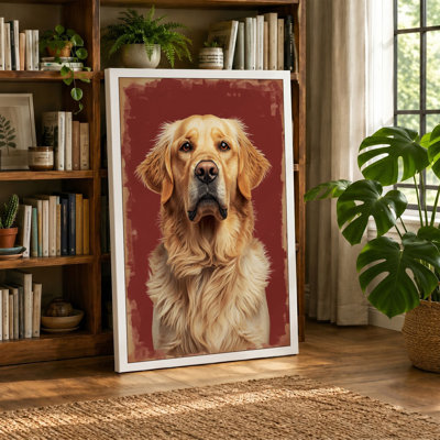Golden Companion Vintage - Wrapped Canvas
